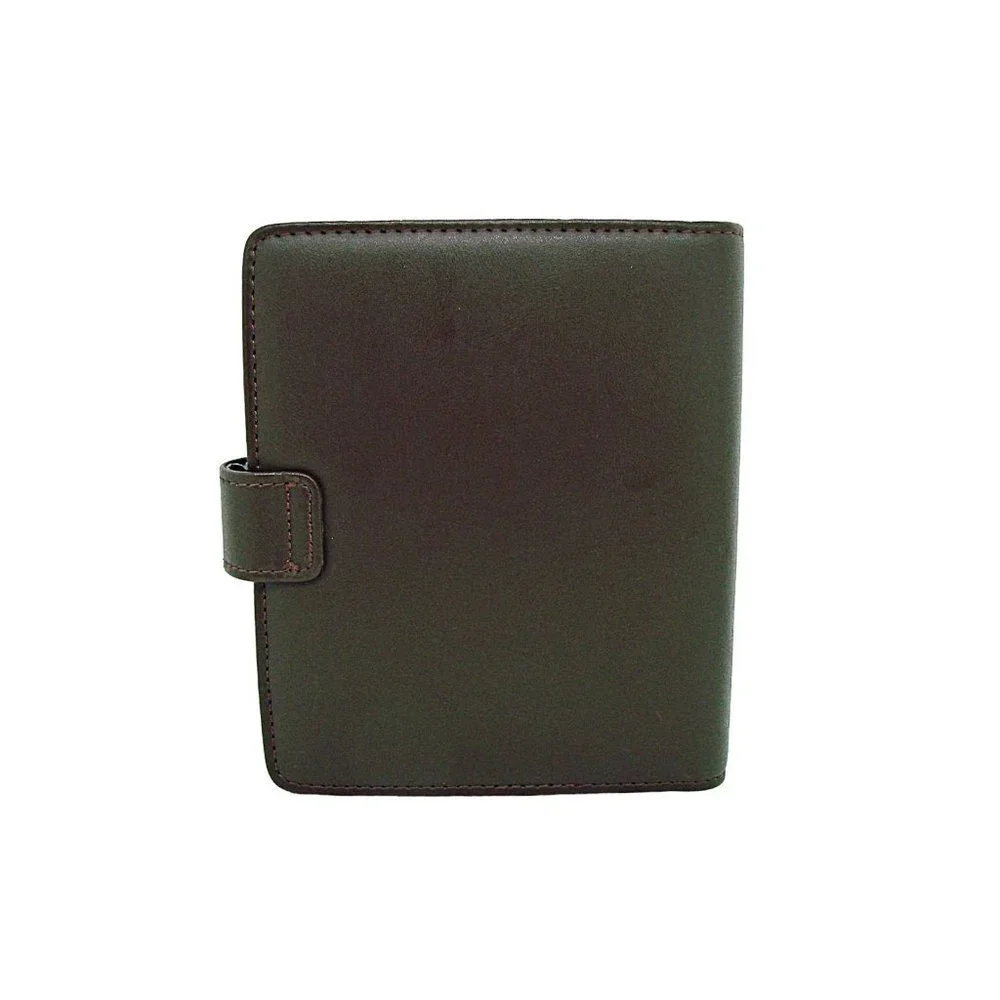 Dayrunner Snap Closure Fact Center Personal Organizer Planner Brown Burgundy